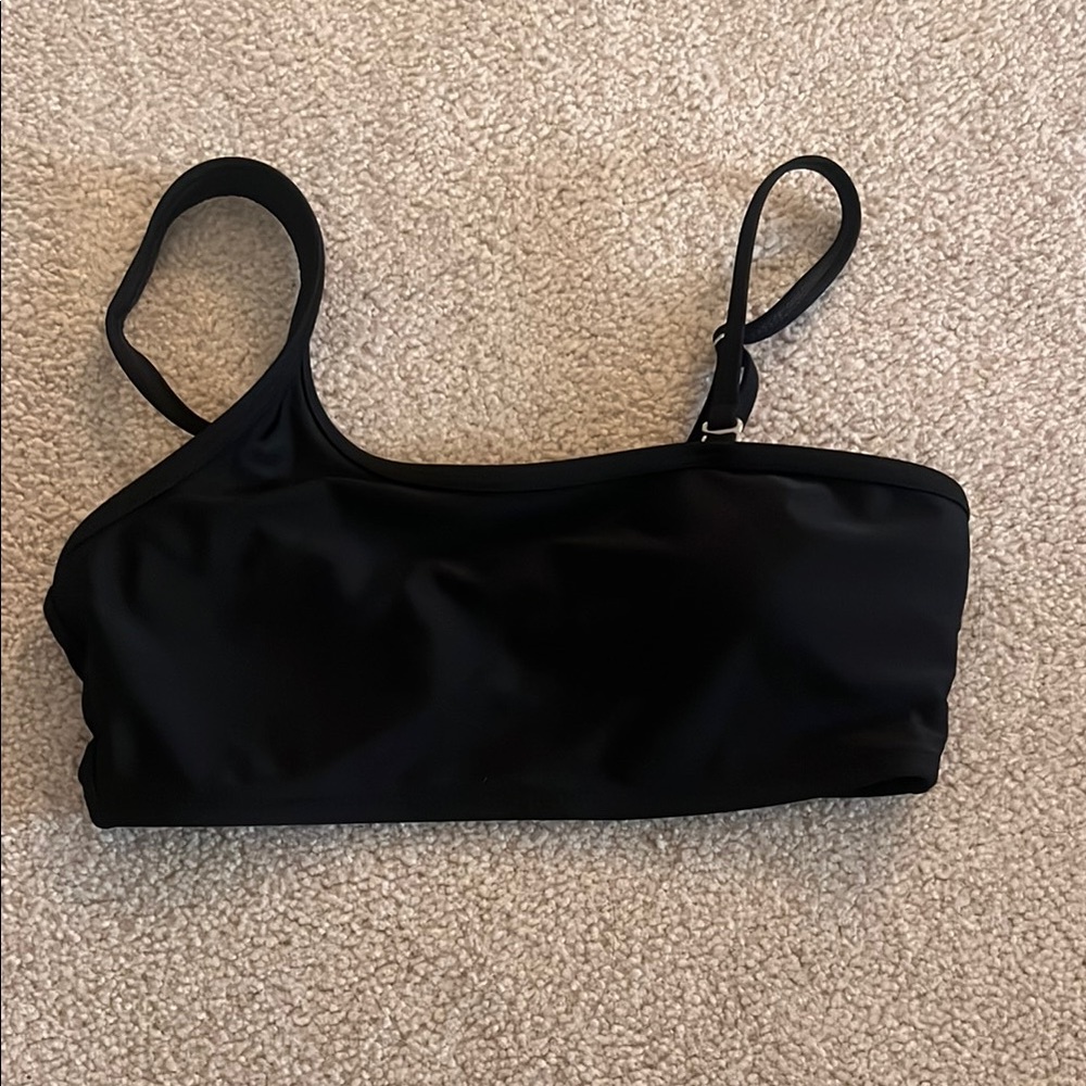 Black One-Shoulder Bikini Top